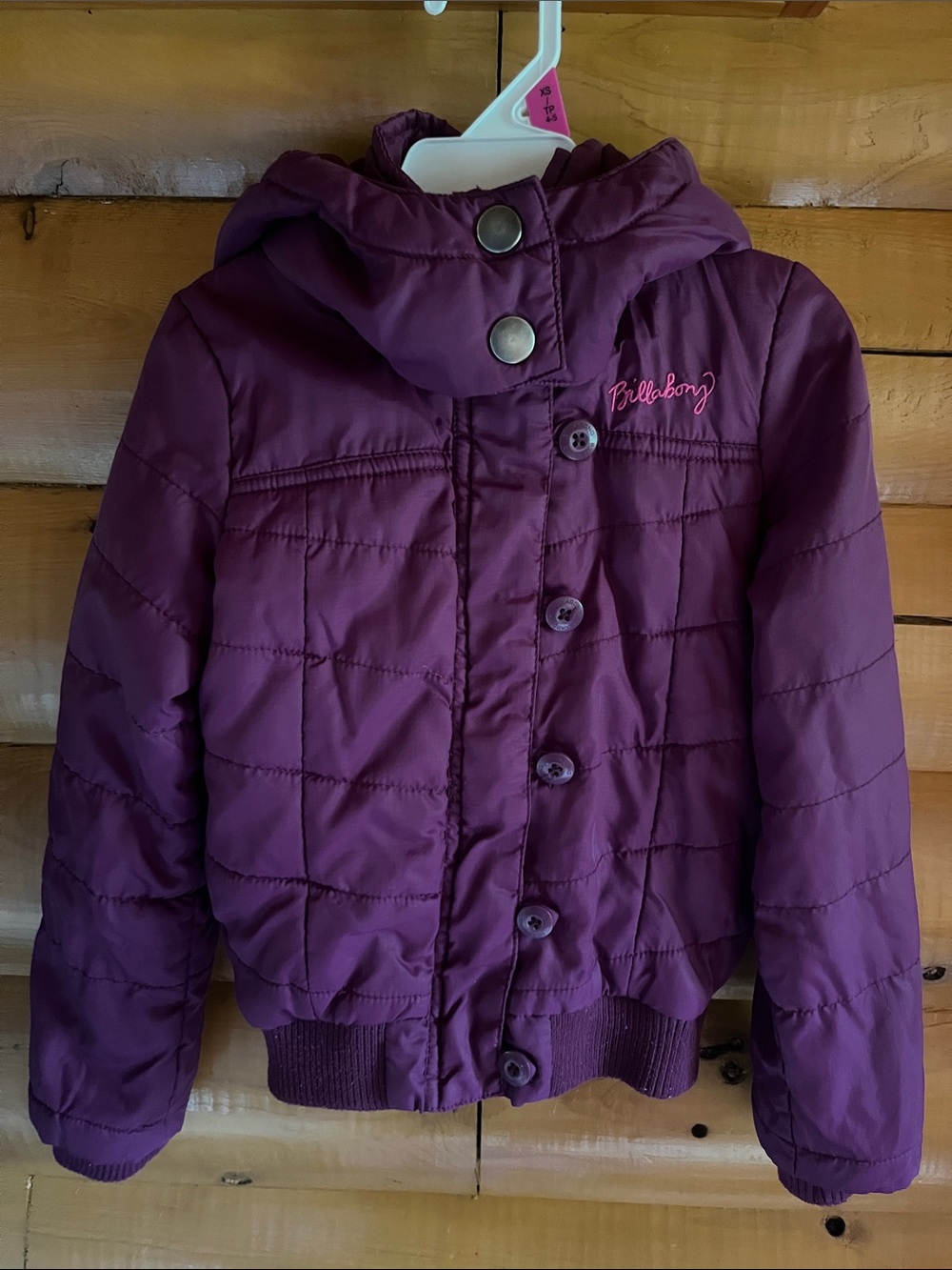 Billabong Girls' Plum Hooded Puffer Jacket